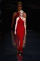 kat graham ireland baldwin red dress fashion show 2014 17