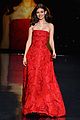 victoria justice red dress fashion show 2014 03