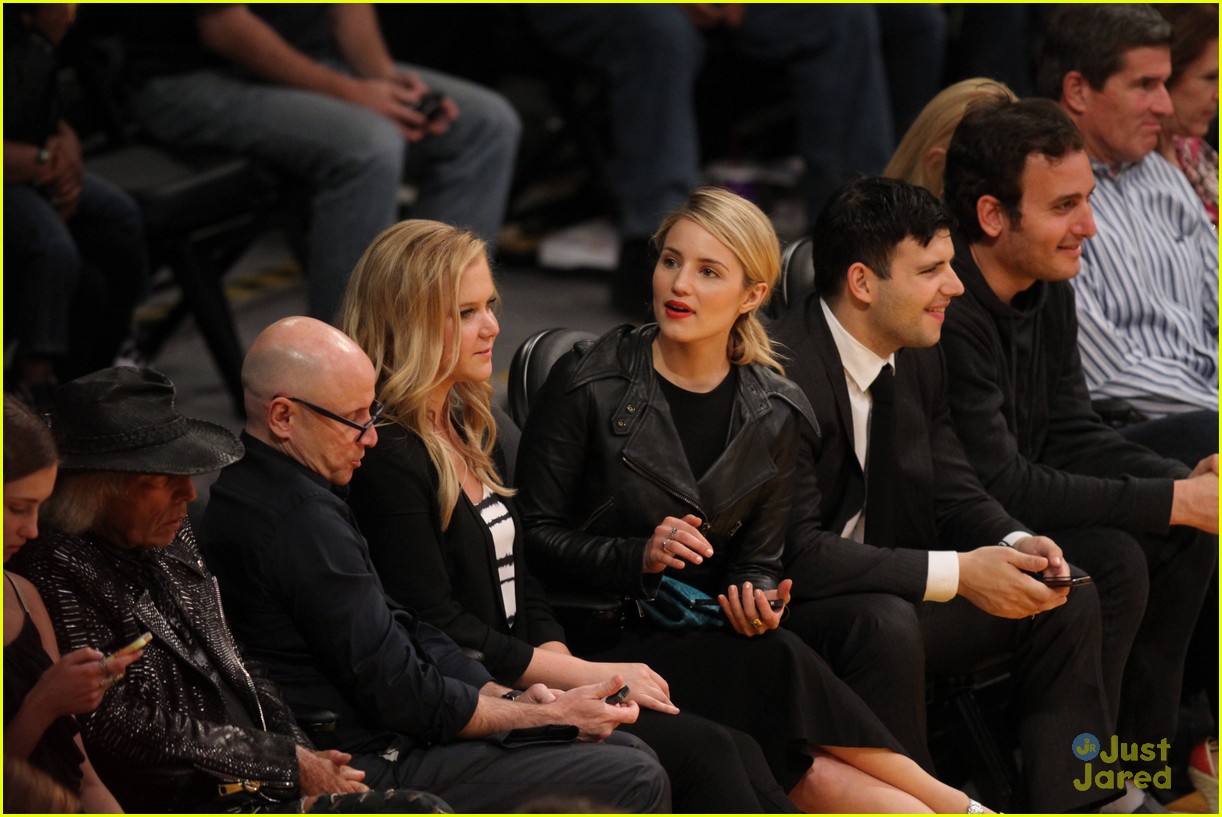 dianna agron courtside lakers glee 100th episode 10