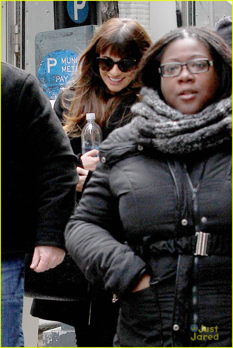 lea michele so excited to be back in nyc filming glee 11
