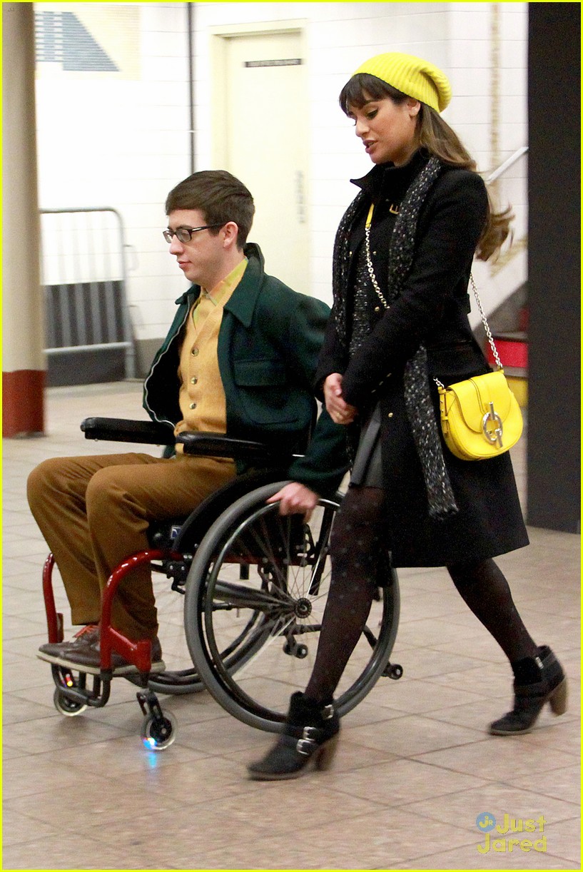 lea michele kevin mchale glee grand central 03