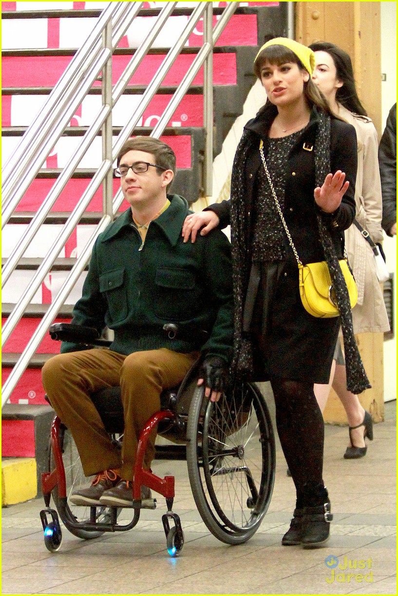 lea michele kevin mchale glee grand central 09