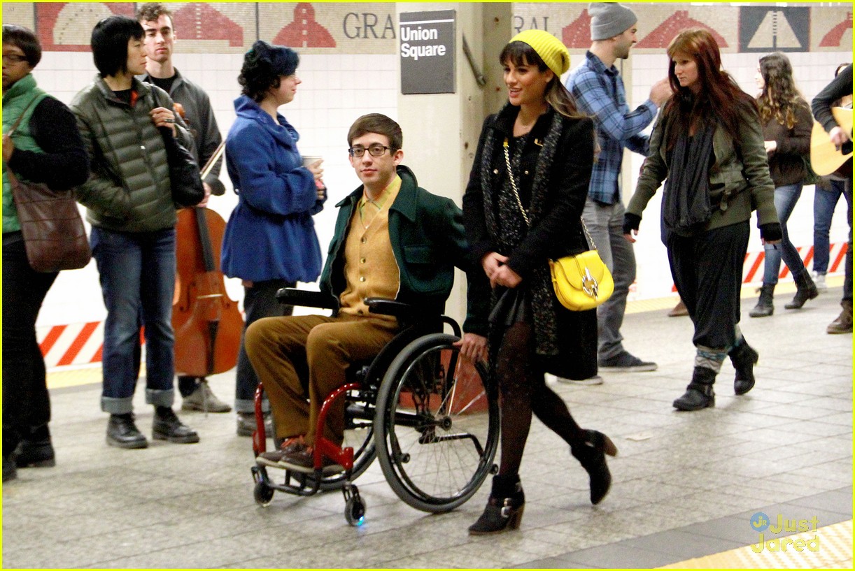 lea michele kevin mchale glee grand central 11