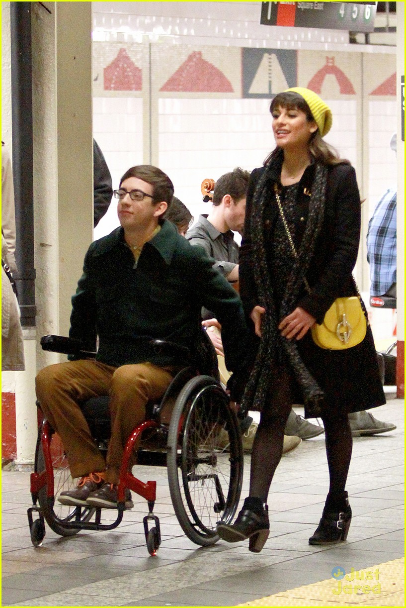 lea michele kevin mchale glee grand central 14