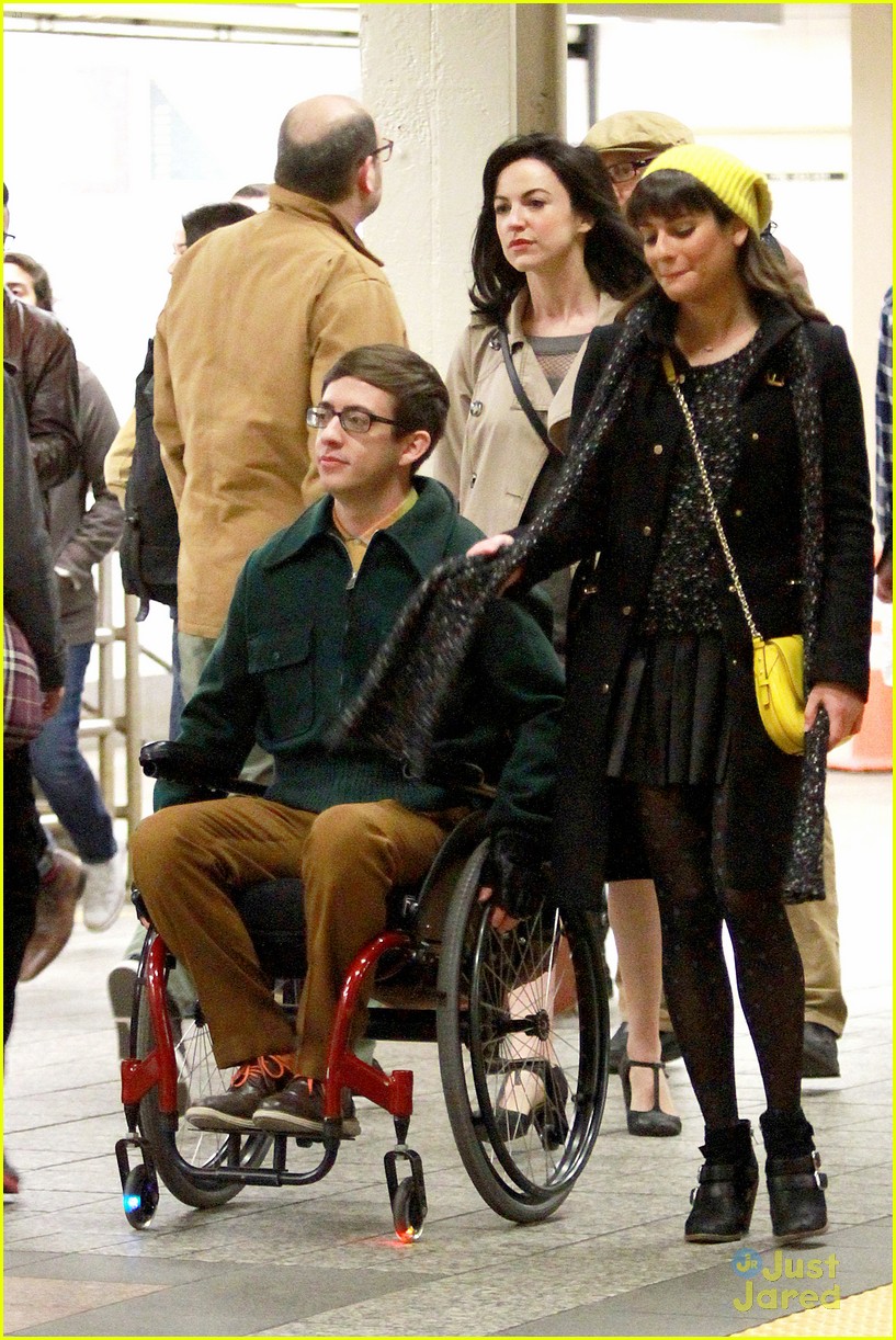 lea michele kevin mchale glee grand central 20