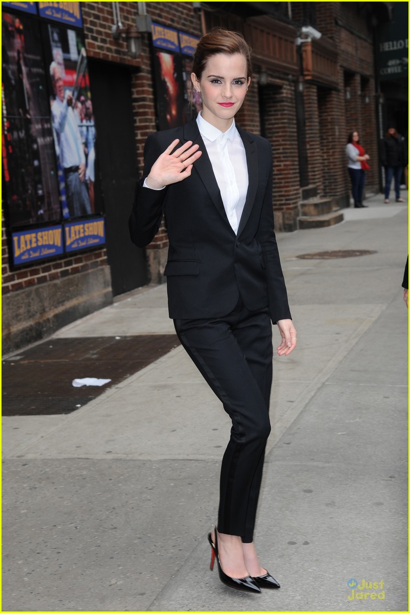 Emma Watson Suits Up For Late Show With David Letterman Photo 656441 Photo Gallery Just