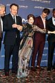 andrew garfield emma stone surrounded spidermans rome premiere 02