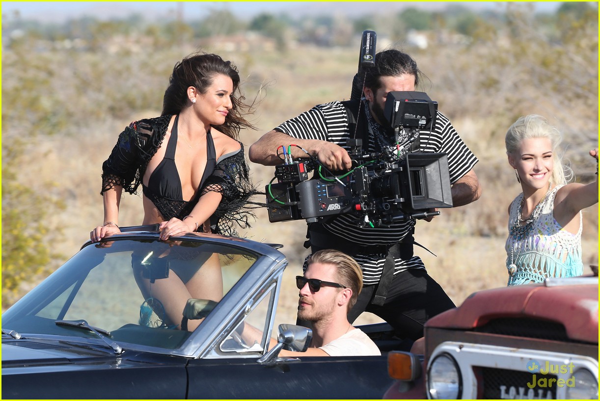 lea michele lets her hair down for on my way video12