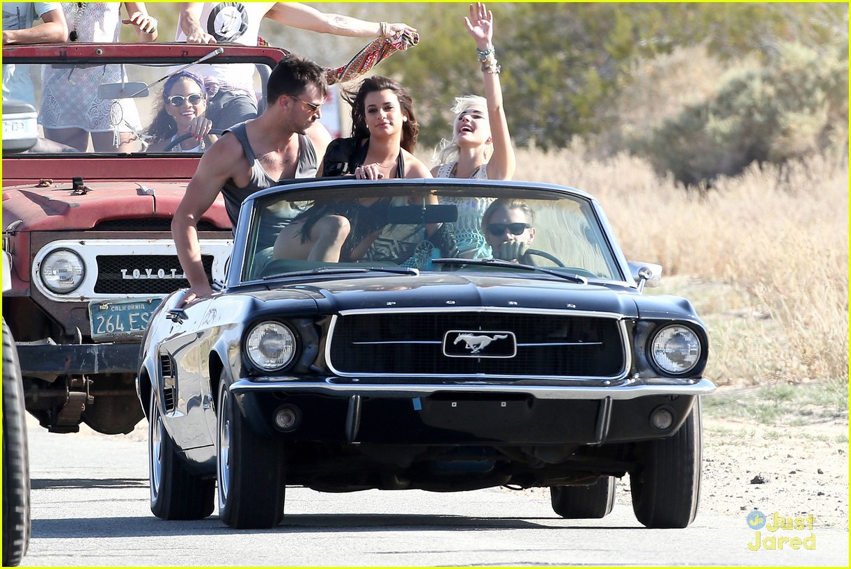 lea michele lets her hair down for on my way video13