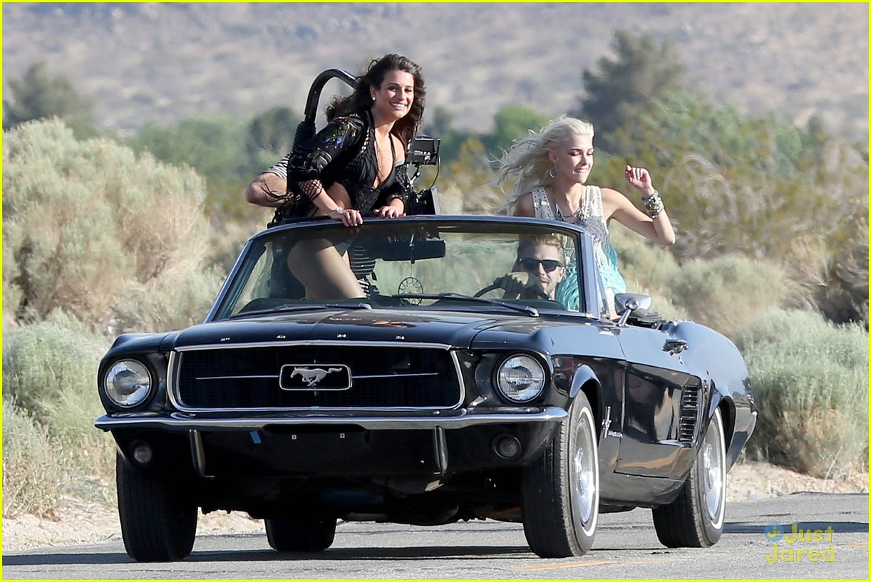 lea michele lets her hair down for on my way video14