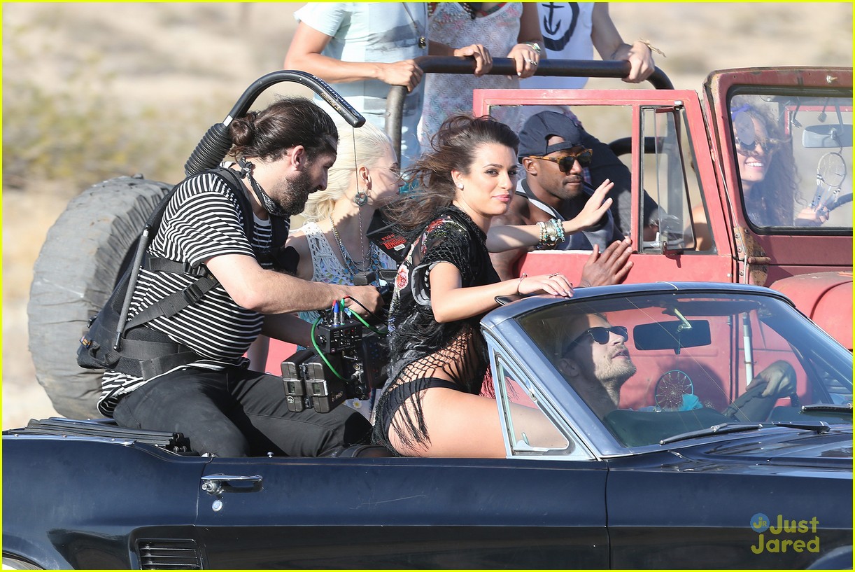 lea michele lets her hair down for on my way video16