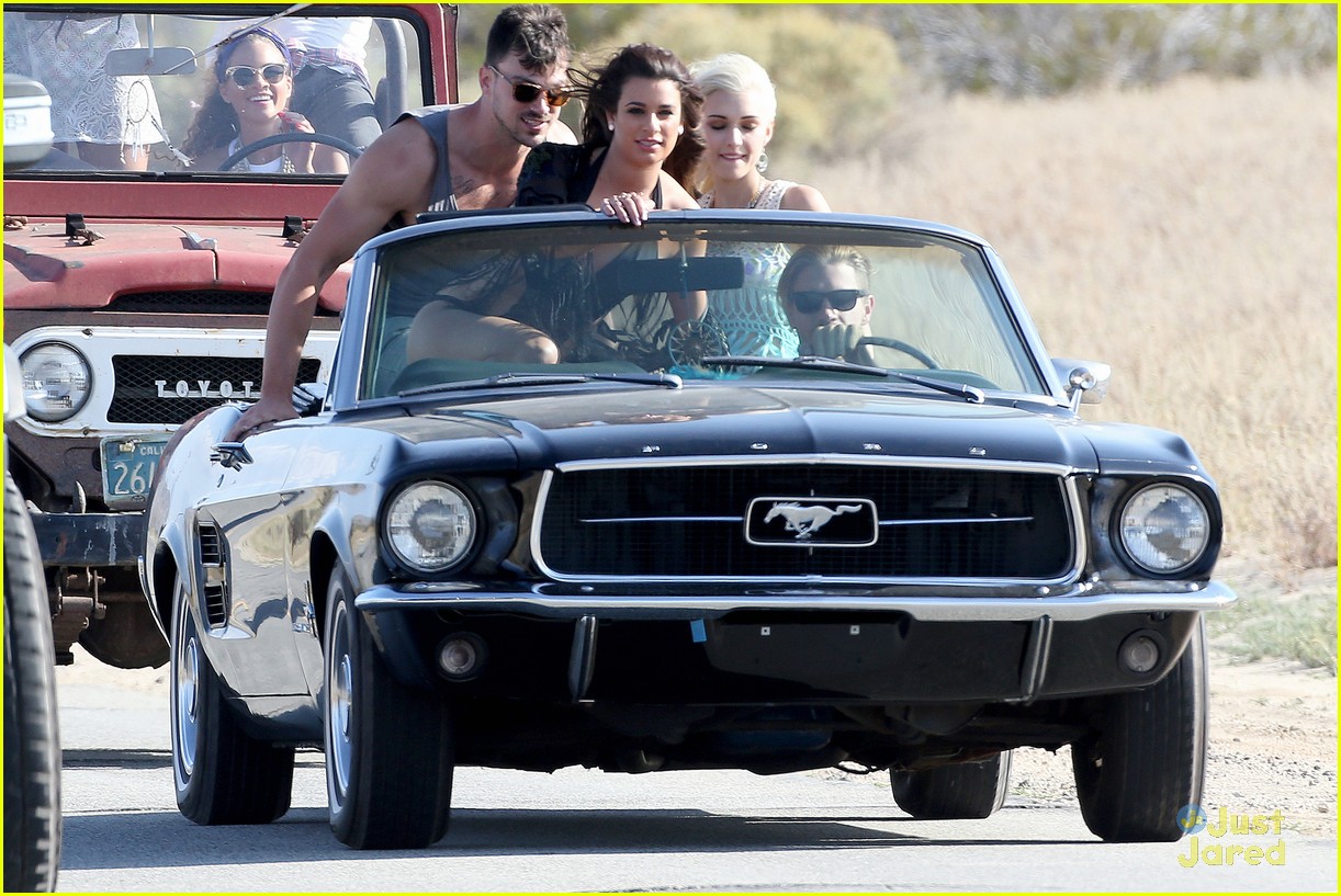 lea michele lets her hair down for on my way video21