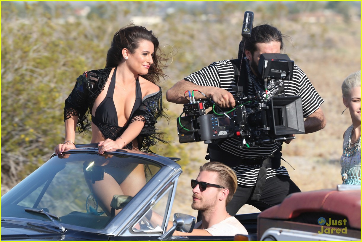 lea michele lets her hair down for on my way video24