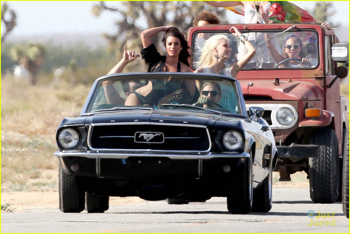 lea michele lets her hair down for on my way video28