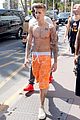 justin bieber continues going shirtless cannes 07