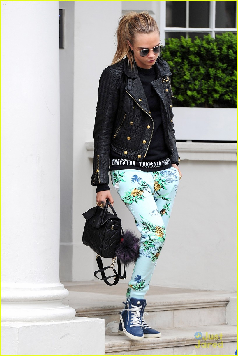 cara delevingne pineapple pants three outfits 01