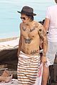 harry styles shirtless rio tossed in pool 01