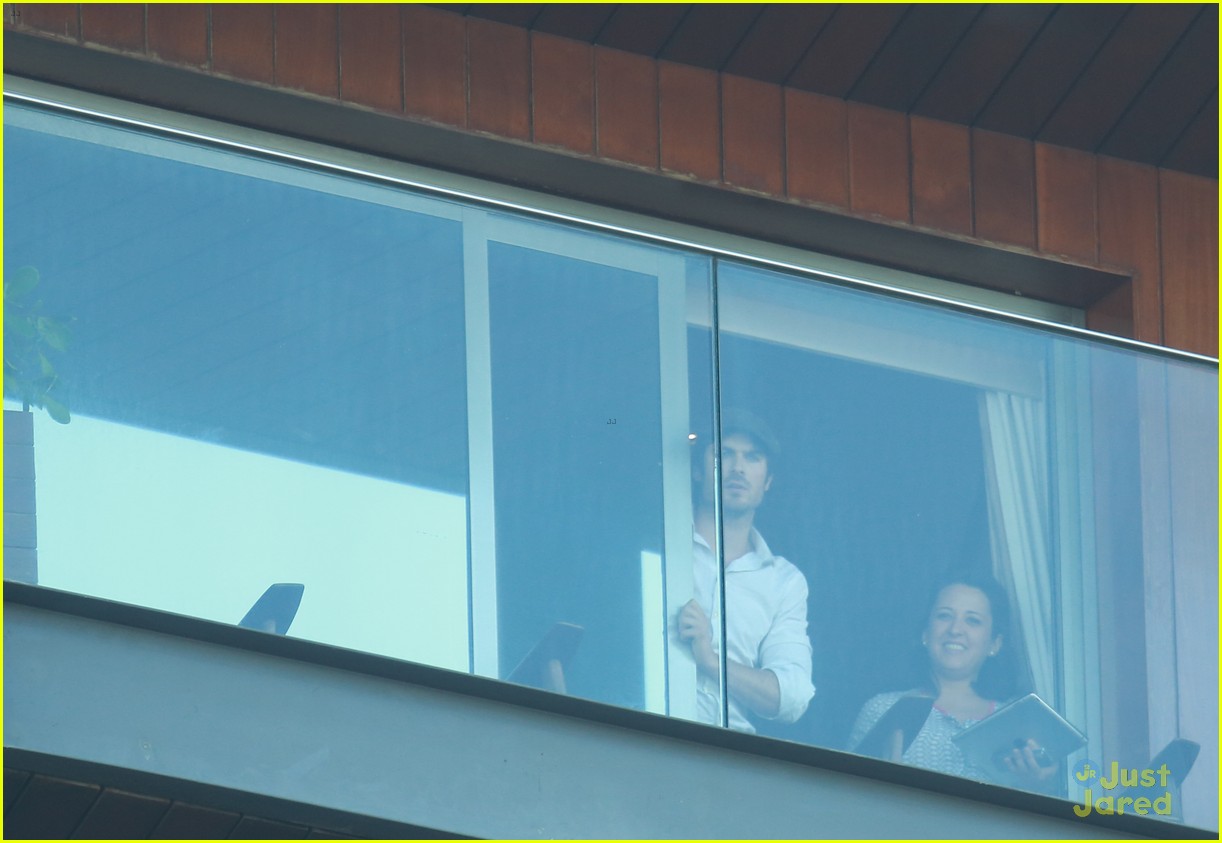 ian somerhalder blows kisses to fans from rio hotel balcony 12