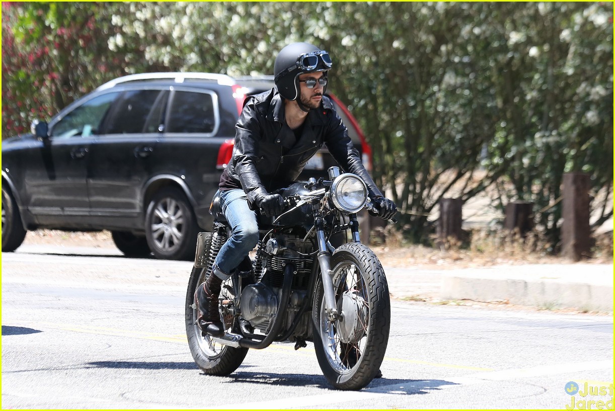 joe jonas revs up his engine for a motorcycle ride in la05