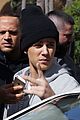 justin bieber attracts a mob of fans while out shopping 02