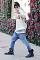 justin bieber attracts a mob of fans while out shopping 13