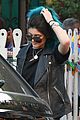 kendall jenner arrives cannes kylie touches up blue hair 38