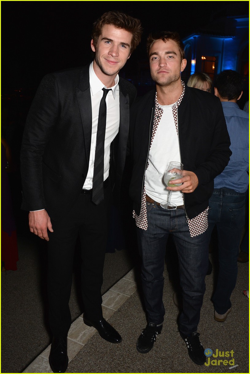 robert pattinson parties with hunger games stars in cannes 07