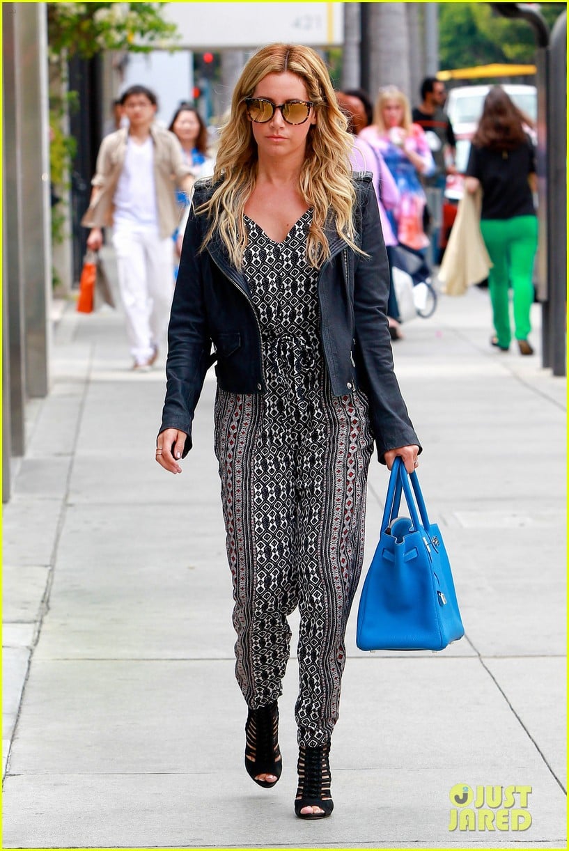 Ashley Tisdale Brings Birkin Bag For Beverly Hills Shopping Trip