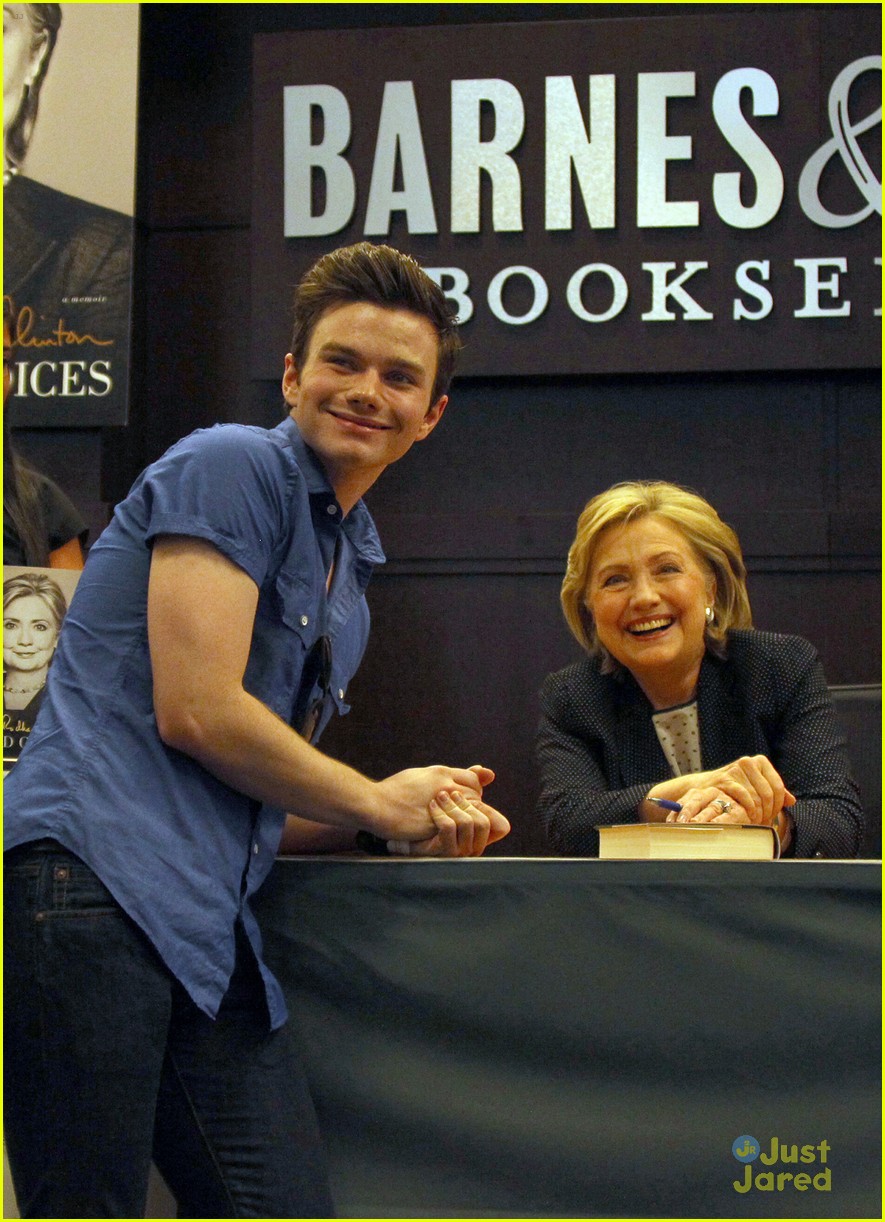 chris colfer hilary clinton book signing 03