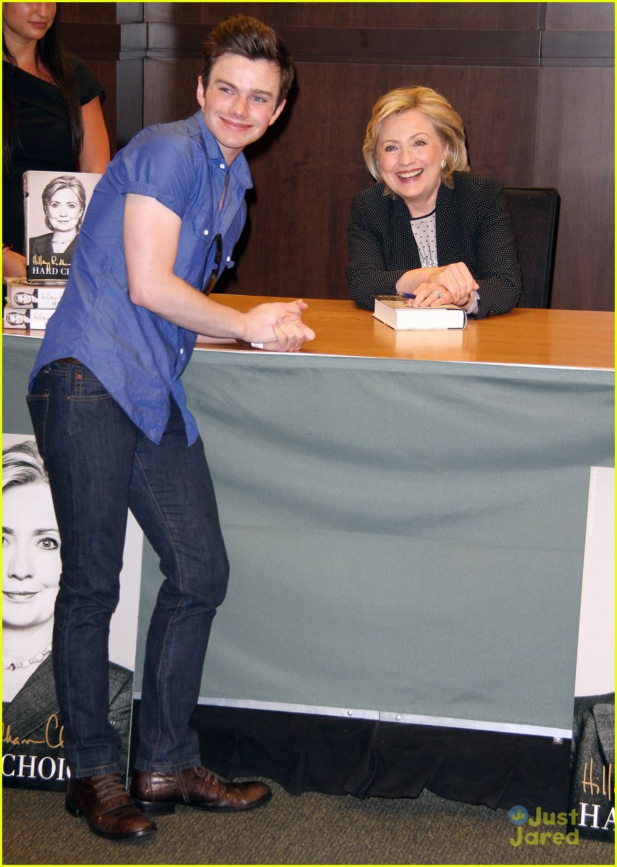 chris colfer hilary clinton book signing 06