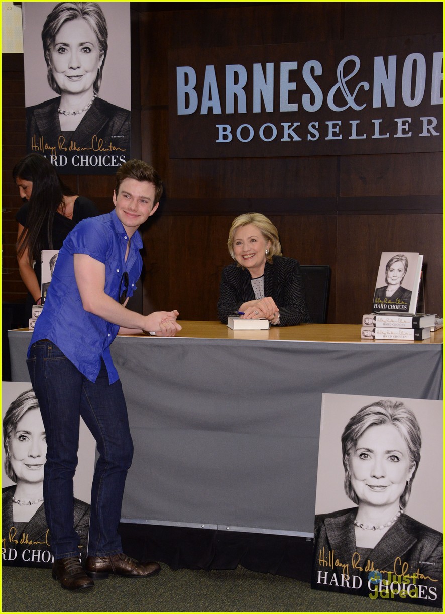 chris colfer hilary clinton book signing 08
