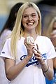 elle fanning first pitch dodgers game 04