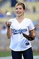 sophia bush proud first pitch dodgers game 01