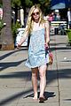 elle fanning switches casual chic outfits errands 21