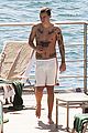 harry styles shirtless ponytail pool italy 16