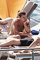 harry styles shirtless ponytail pool italy 21