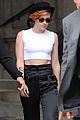 kristen stewart covers up her new short hair with a hat 04