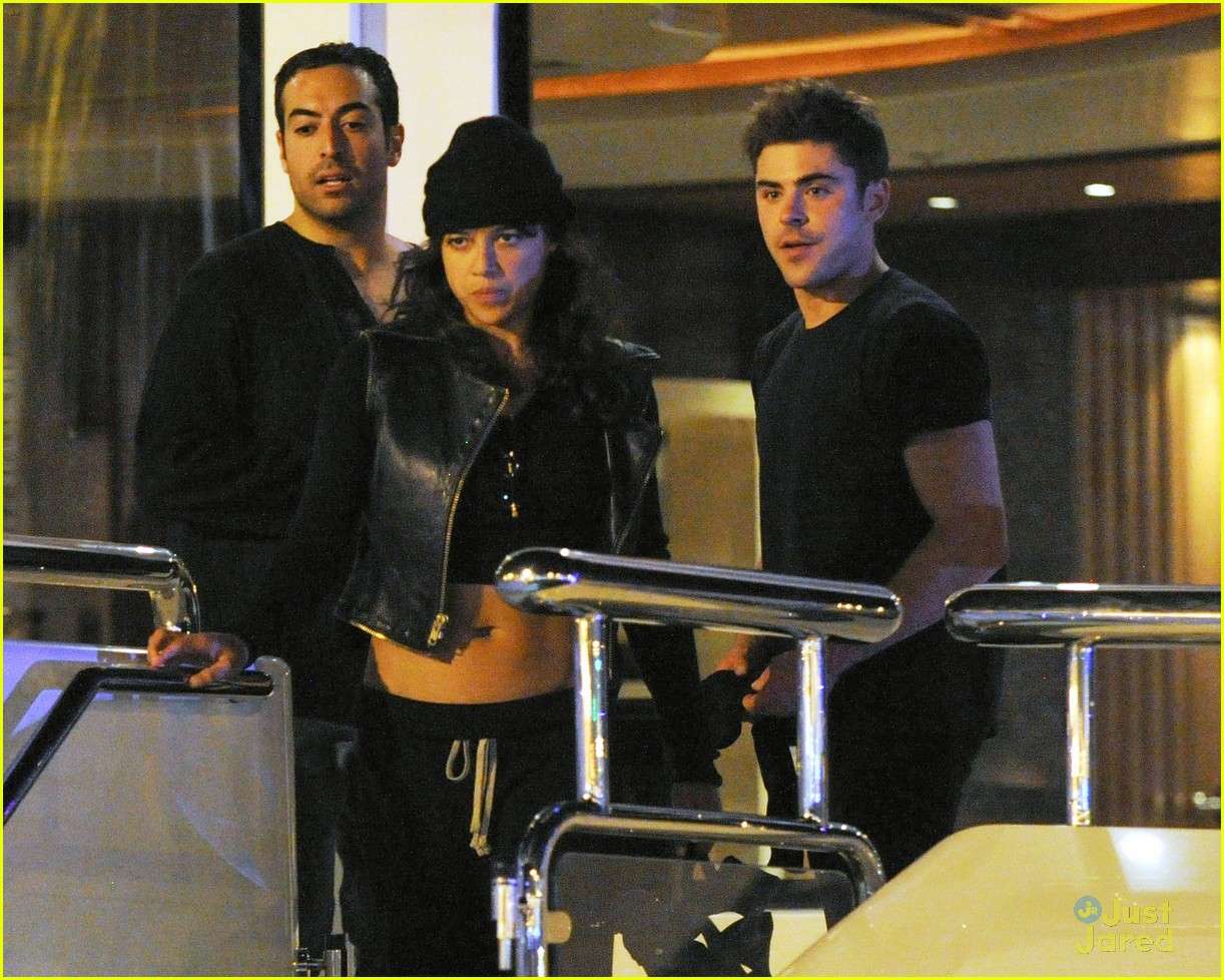 zac efron joins michelle rodriguez on the yacht in ibiza 06