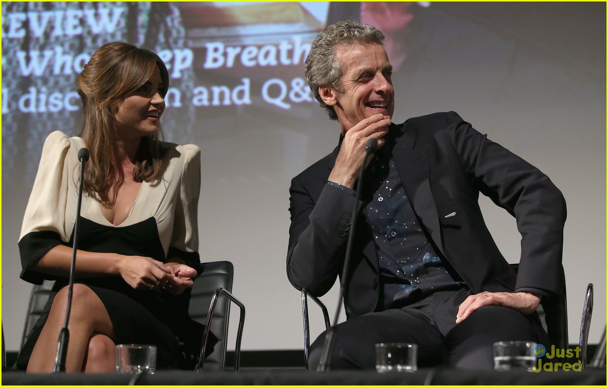 jenna coleman peter capaldi doctor who cardiff event 06