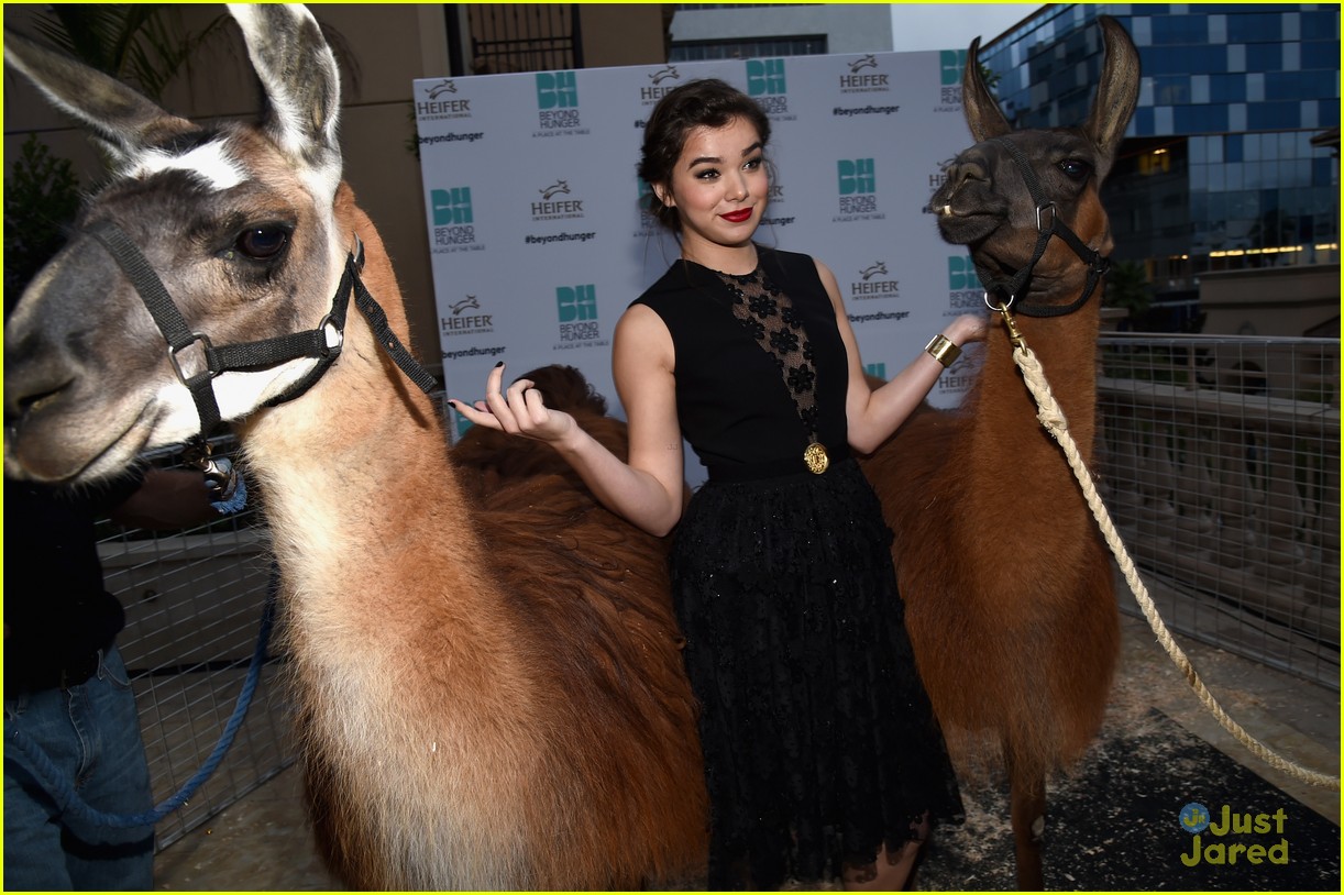 hailee steinfeld llama poses pre emmy party 05