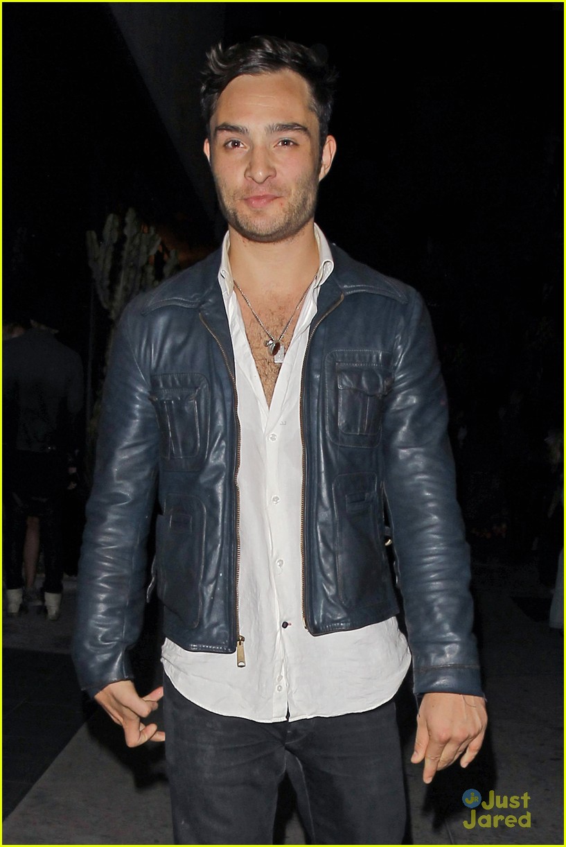 ed westwick shows off some chest at bootsy bellows 04