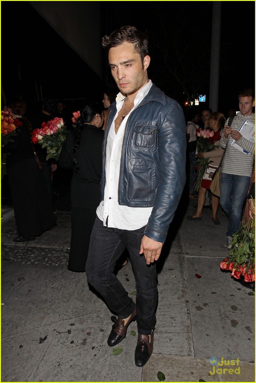 ed westwick shows off some chest at bootsy bellows 05