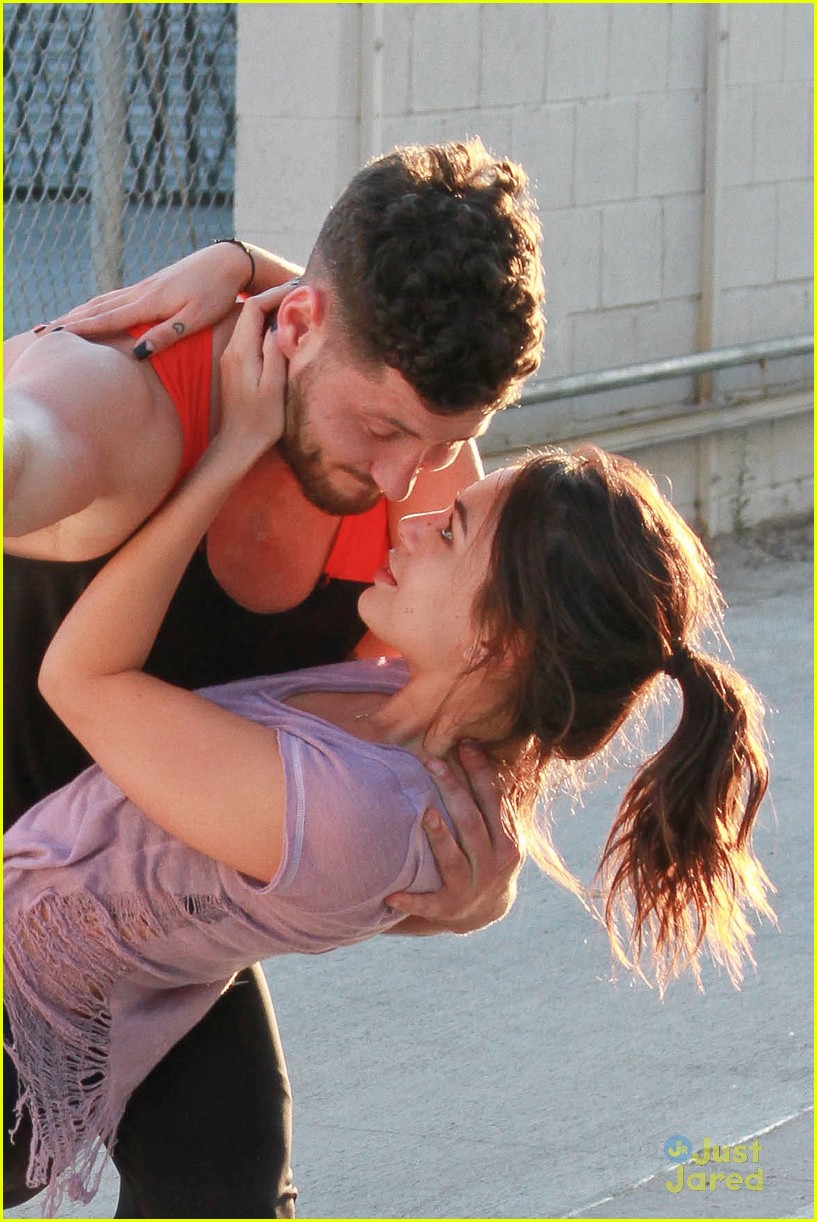 janel parrish val chmerkovskiy show off moves dwts practice 01