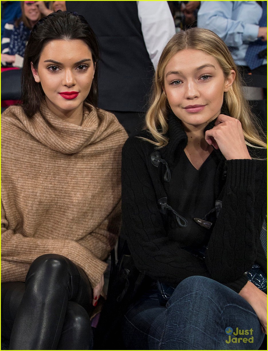 kendall jenner gigi hadid root for knicks at madison square garden 04
