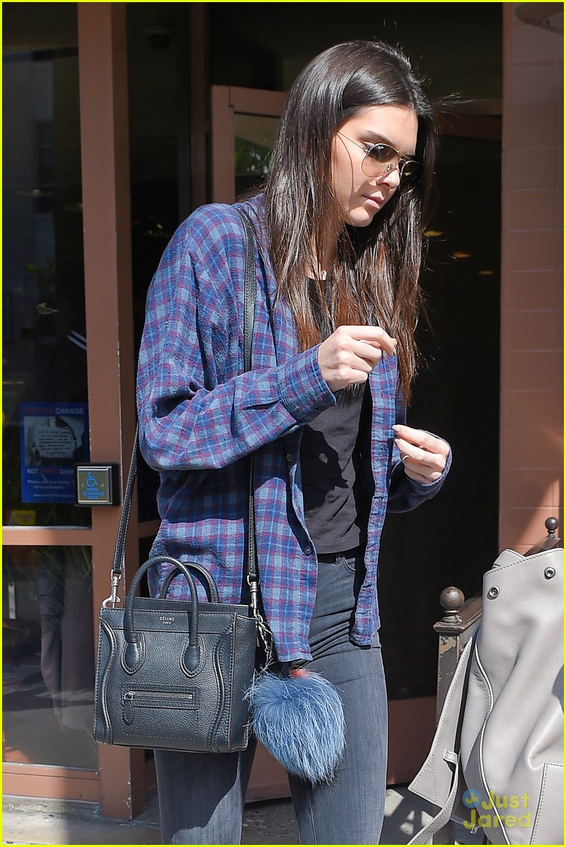 kendall jenner plaid model in beverly hills 03
