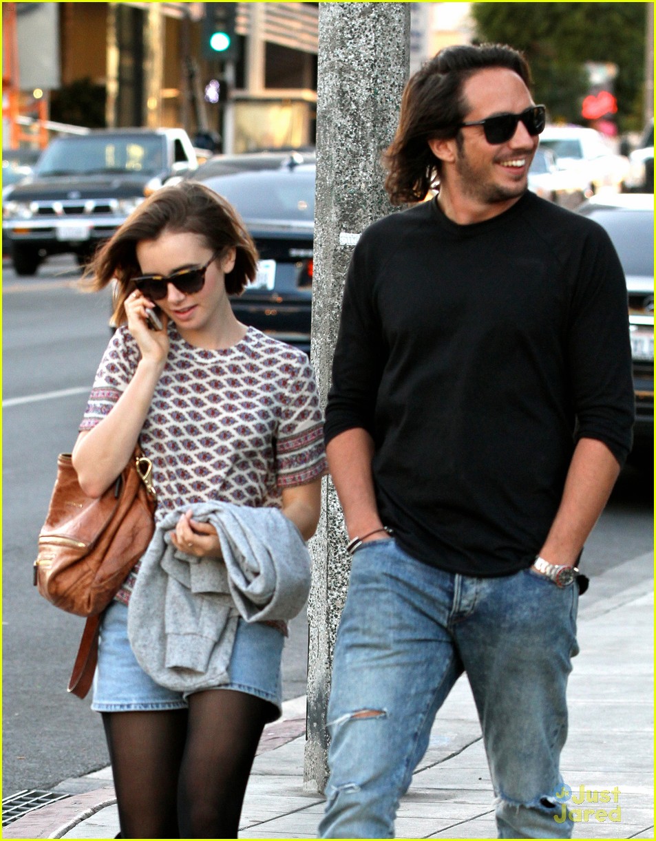 lily collins steps out with mystery man 02