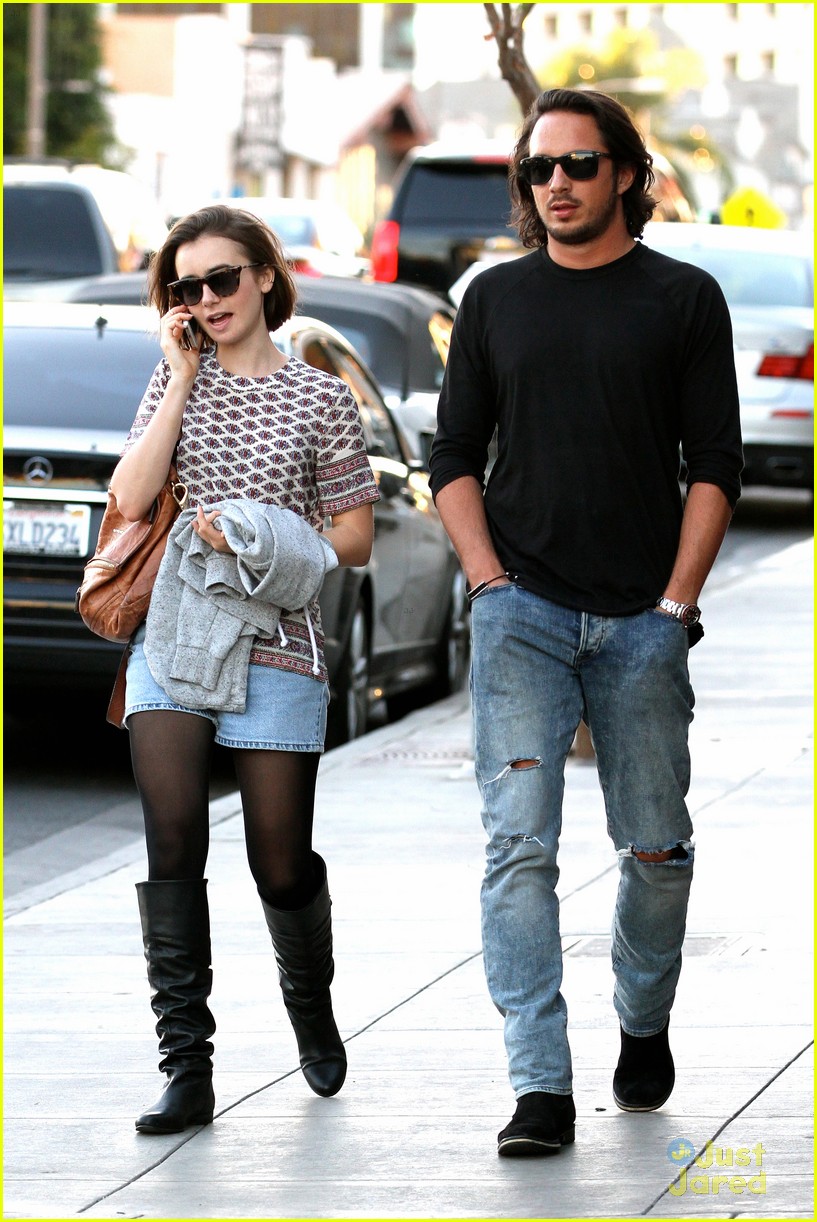 lily collins steps out with mystery man 14
