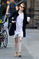 emma stone sips on coffee cold nyc 01