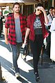 kendall jenner scott disick match in red flannel shirts 05