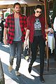 kendall jenner scott disick match in red flannel shirts 06